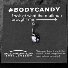 Cute Kitty Cat Yin Yang Belly Ring by Onyx O
