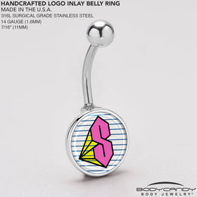Hot Pink Cool S Belly Ring by Onyx O