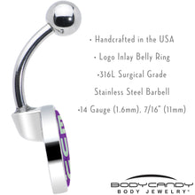 Word DELULU Belly Ring by Onyx O