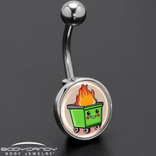 Dumpster Fire Belly Ring by Onyx O