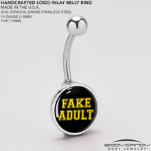 Black Yellow Fake Adult Belly Ring by Onyx O