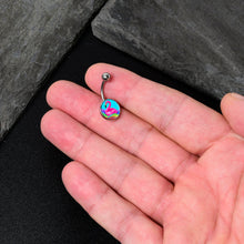 Rainbow Sea Floating Flamingo Belly Ring by Onyx O
