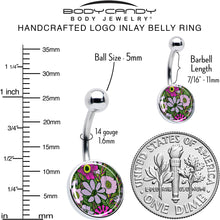 Blossom Creation Paradise of Pink Flowers Belly Ring by Onyx O