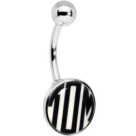 Custom Glow in the Dark Logo Personalized Initial Belly Ring
