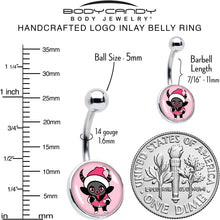 Krampus Cutie Christmas Holiday Belly Ring by Onyx O