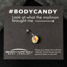 Rainbow Swirl Lollipop Belly Ring by Onyx O