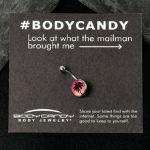 Red Sunset Palm Tree Belly Ring by Onyx O