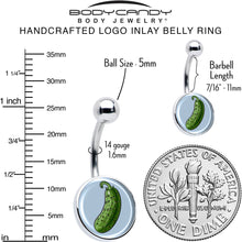 Green Pickle Belly Ring by Onyx O