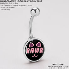 RAWR Kitty Cat Belly Ring by Onyx O