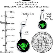Shaka Hand Belly Ring by Onyx O
