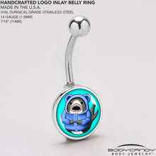 Shark in a Hoodie Belly Ring by Onyx O