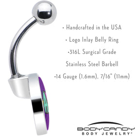 Colorful Lighting SLAY Belly Ring by Onyx O
