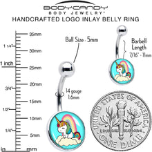 Rainbow Unicorn Belly Ring by Onyx O