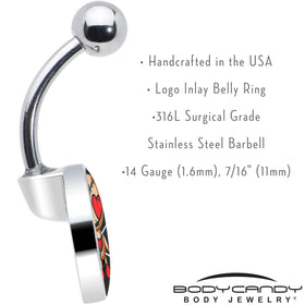 Valentine Heart Voodoo Doll Belly Ring