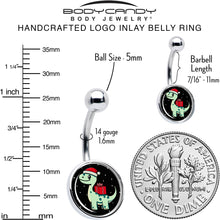 Christmas Holiday Dinosaur Belly Ring by Onyx O