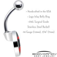 XOXO Heart Belly Ring by Onyx O
