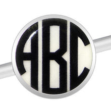 Glow in the Dark Personalized Custom Initial Industrial Barbell 37mm