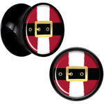 Christmas Santa Suit Black Acrylic Saddle Plug Set Sizes 5mm to 20mm