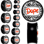 0G Dope Composition Notebook Black Acrylic Saddle Plug Set by Onyx O