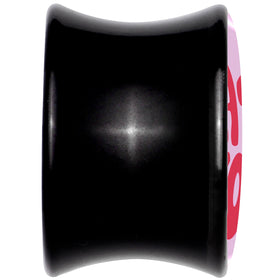 Retro Text Hate You Black Acrylic Saddle Plug Set by Onyx O