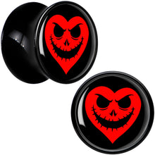 Valentine Jack O Heart Black Acrylic Saddle Plug Set by Onyx O