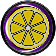 Yellow Slice of Lemon Black Acrylic Saddle Plug Set by Onyx O