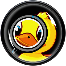 Magnified Yellow Duck Black Acrylic Saddle Plug Set 8mm to 20mm by Onyx O