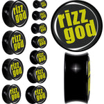 RIZZ GOD Black Acrylic Saddle Plug Set by Onyx O