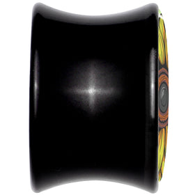 Blossom Creation Yellow Sunflower Black Acrylic Saddle Plug Set by Onyx O
