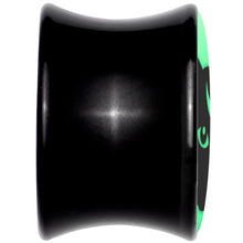 Glow in the Dark Mystic Kitty Cat Black Acrylic Saddle Plug Set by Onyx O