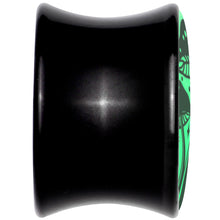 Glow in the Dark Mystic Mushroom Black Acrylic Saddle Plug Set by Onyx O