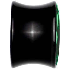 Black Acrylic Tree Of Life Glow in the Dark Double Flare Plug Set by Onyx O