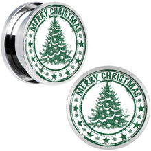 Merry Christmas Tree Screw Fit Plug Set Sizes 5mm to 20mm