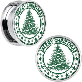 Merry Christmas Tree Screw Fit Plug Set Sizes 5mm to 20mm