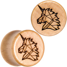 Organic Beechwood Geometric Unicorn Saddle Plug Set 0G to 25mm