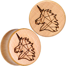 Organic Beechwood Geometric Unicorn Saddle Plug Set 0G to 25mm