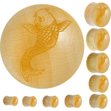 Organic Crocodile Wood Koi Fish Saddle Plug