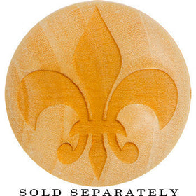 Organic Crocodile Wood Fleur de Lis  Saddle Plug