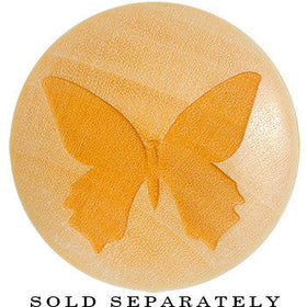Organic Crocodile Wood Butterfly Saddle Plug