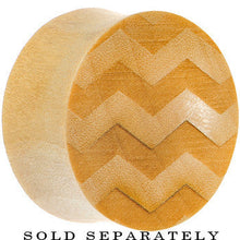 Organic Crocodile Wood Chevron Pattern Saddle Plug