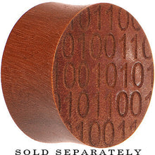 Organic Sawo Wood Binary Code Saddle Plug
