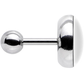 16G Black and White Howling Wolf Tragus Cartilage Earring