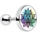 Blooming Symbolic Lotus Flower Tragus Cartilage Earring