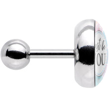 16G 1/4 Watercolor Just Be You Feathers Tragus Cartilage Earring