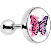 16G 1/4 Watercolor Geometric Butterfly Tragus Cartilage Earring
