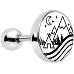 16G 1/4 Camping in the Mountains Tragus Cartilage Earring