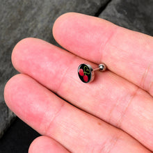 16G 1/4 Cherry Heart Cartilage Tragus Earring by Onyx O