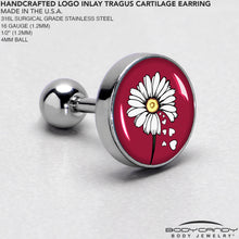 16G 1/4 Love Me Not Flower Tragus Cartilage Earring by Onyx O