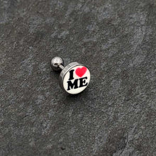16G 1/4 Glow in the Dark I Love Me Cartilage Tragus Earring