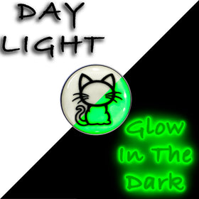 16G 1/4 Glow in the Dark Kitty Cat Tragus Cartilage Earring by Onyx O